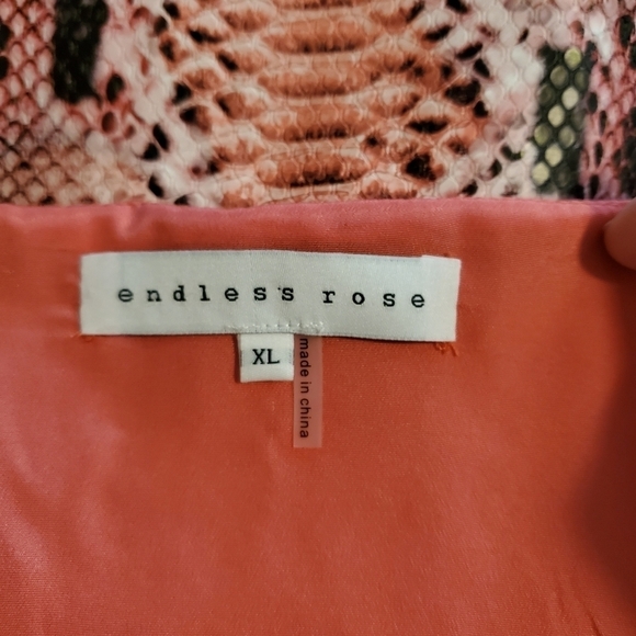 Endless Rose Snakeprint Faux Leather Mini Skirt Size XL - Picture 4 of 7